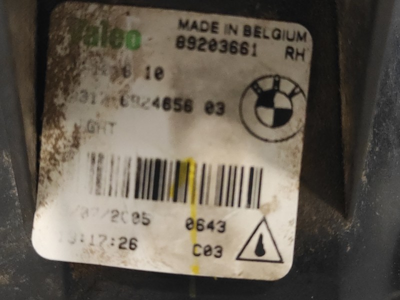 Recambio de faro antiniebla derecho para bmw serie 1 berlina (e81/e87) referencia OEM IAM 89203661  
