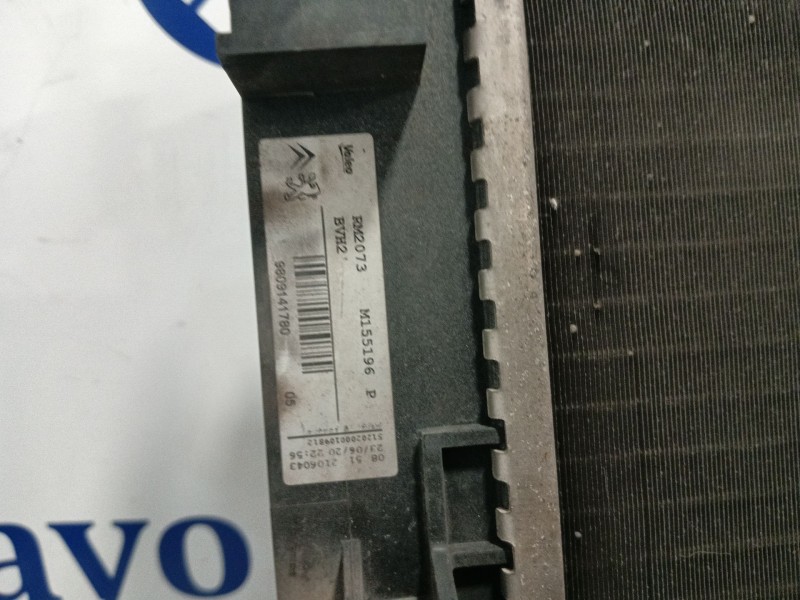 Recambio de radiador agua para opel combo furgoneta/monovolumen (k9) 1.5 d referencia OEM IAM 9809141780  M155196P