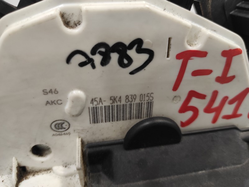 Recambio de cerradura puerta trasera izquierda para seat leon (5f1) 1.6 tdi referencia OEM IAM 5K4839015S  