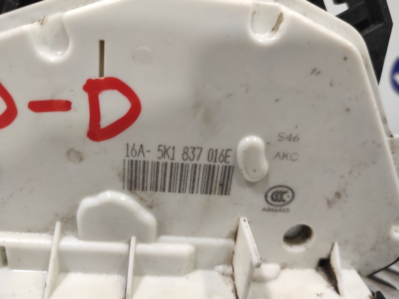 Recambio de cerradura puerta delantera derecha para seat leon (5f1) 1.6 tdi referencia OEM IAM 5K1837016E  