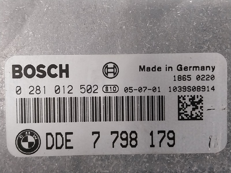 Recambio de centralita motor uce para bmw serie 1 berlina (e81/e87) referencia OEM IAM 0281012502 1039S08914 DDE7798179
