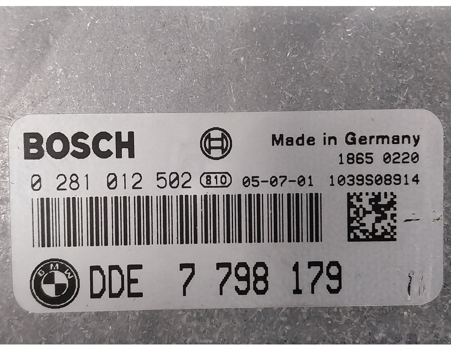 Recambio de centralita motor uce para bmw serie 1 berlina (e81/e87) referencia OEM IAM 0281012502 1039S08914 DDE7798179