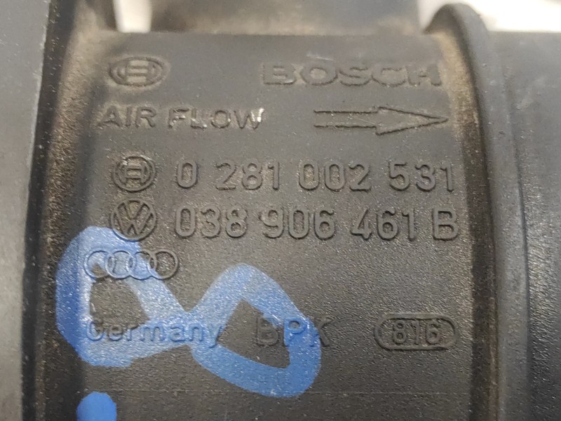 Recambio de caudalimetro para volkswagen golf v berlina (1k1) 1.9 tdi referencia OEM IAM 0281002531  038906461B
