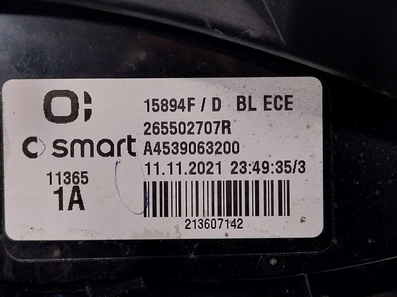 Recambio de piloto trasero derecho para smart forfour eq referencia OEM IAM A4539063200  265502707R