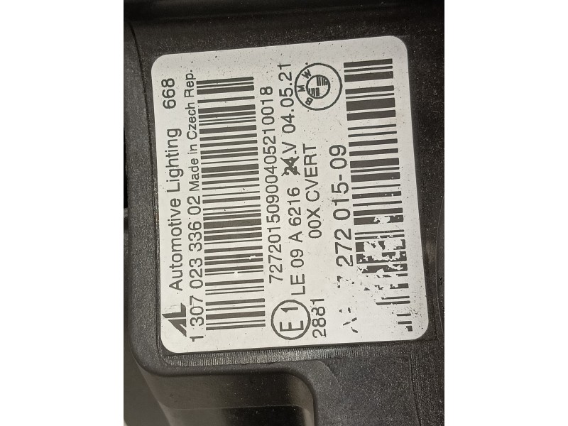 Recambio de faro derecho para bmw serie 6 coupe (f13) (....) referencia OEM IAM 130702333602  7272015