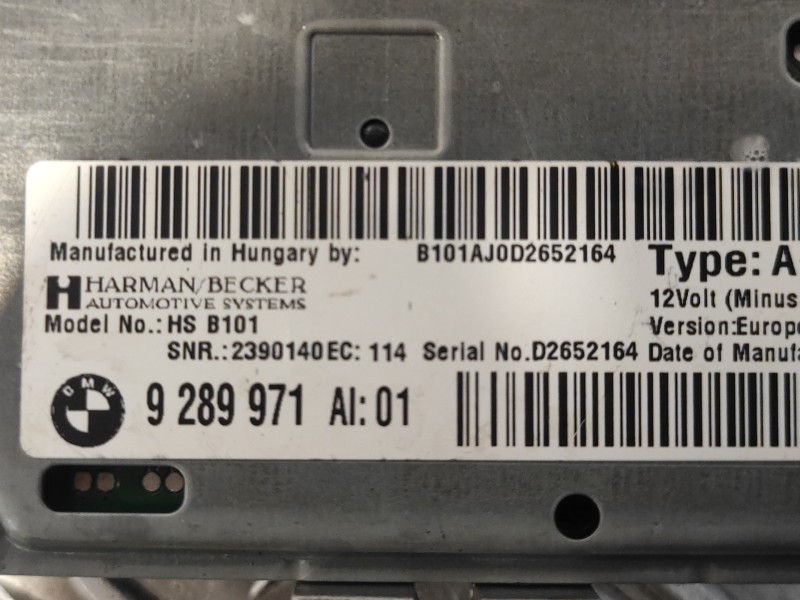 Recambio de modulo electronico para bmw serie 6 coupe (f13) (....) referencia OEM IAM 9289971 9289971AL01 9289971AI01