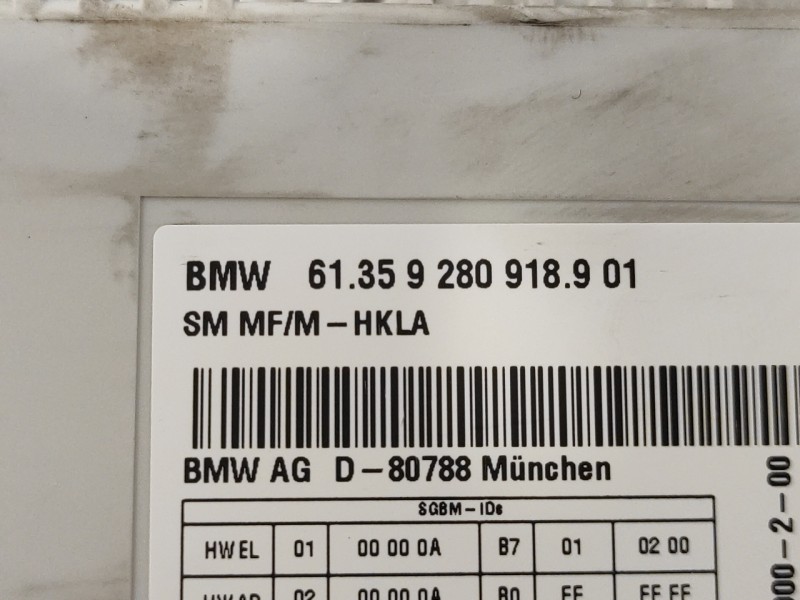 Recambio de modulo electronico para bmw serie 6 coupe (f13) (....) referencia OEM IAM 613592809189  61359280918901