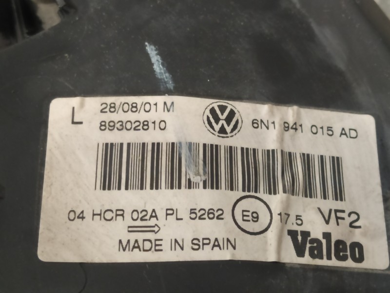 Recambio de faro izquierdo para volkswagen polo berlina (6n2) 1.4 tdi referencia OEM IAM 6N1941015AD  89302810