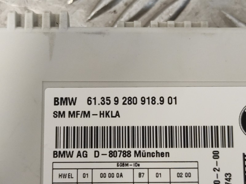 Recambio de modulo electronico para bmw serie 6 coupe (f13) (....) referencia OEM IAM 613592809189 A2C7312900200 61359280918901