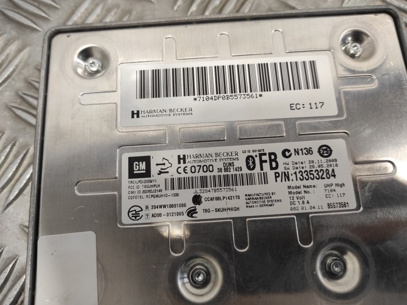 Recambio de centralita bluetooth para opel astra j lim. 2.0 16v cdti referencia OEM IAM 13353284  