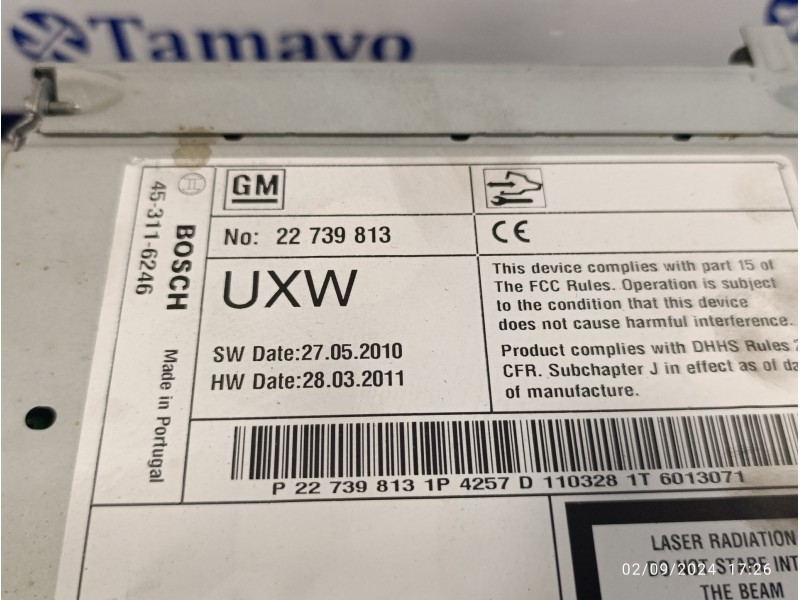 Recambio de sistema navegacion gps para opel astra j lim. 2.0 16v cdti referencia OEM IAM 22739813  453116246