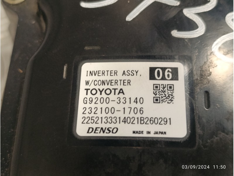 Recambio de inversor / generador hibrido para toyota rav4 referencia OEM IAM G920033140  2321001706