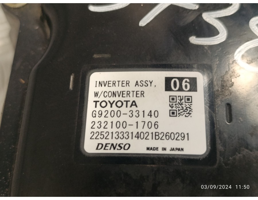 Recambio de inversor / generador hibrido para toyota rav4 referencia OEM IAM G920033140  2321001706