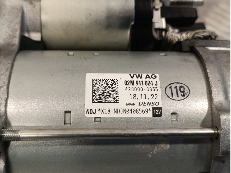 Recambio de motor arranque para volkswagen polo 1.0 tsi referencia OEM IAM 02M911024J  4280008855