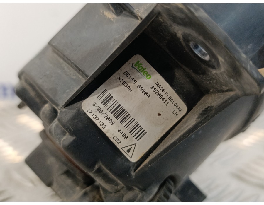 Recambio de faro antiniebla izquierdo para nissan qashqai (j10) 2.0 dci turbodiesel cat referencia OEM IAM 261558990A  89206411