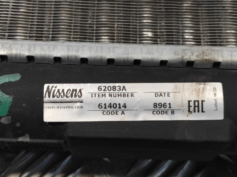 Recambio de radiador agua para ford ka (ccq) 1.3 cat referencia OEM IAM 62083A  