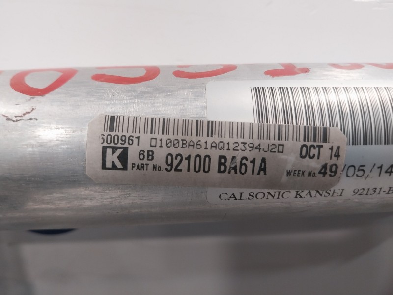 Recambio de condensador / radiador aire acondicionado para nissan juke (f15) referencia OEM IAM 92100BA61A  92131BH40A