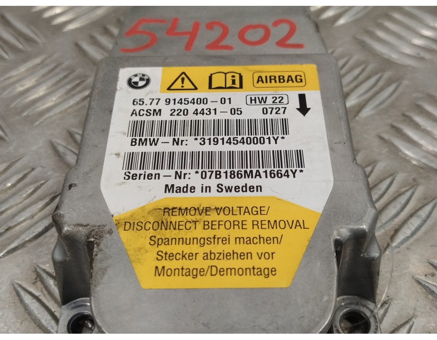 Recambio de centralita airbag para bmw serie 5 berlina (e60) 3.0 24v referencia OEM IAM 65779145400 ACSM220443105 6577914540001