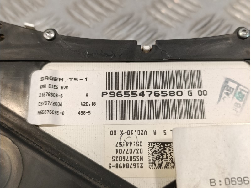 Recambio de cuadro instrumentos para peugeot 307 (s1) 2.0 hdi cat referencia OEM IAM 9655476580 216785036 216784985