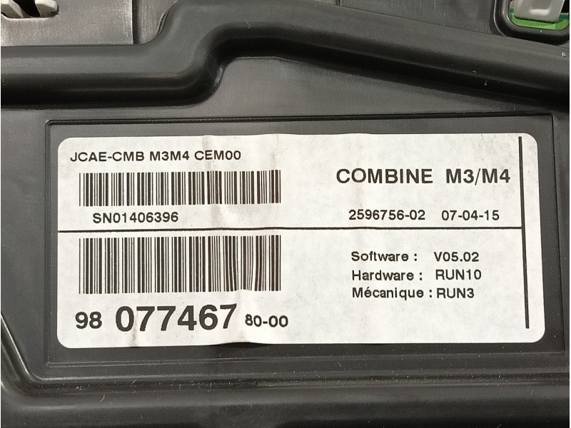 Recambio de cuadro instrumentos para citroën c-elysée 1.6 hdi fap referencia OEM IAM 9807746780  