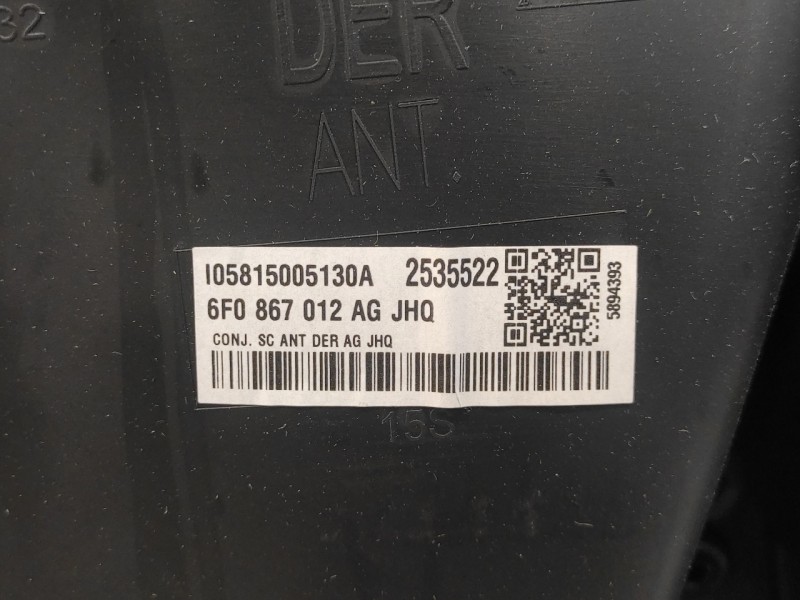 Recambio de guarnecido puerta delantera derecha para seat ibiza (kj1) 1.0 tsi referencia OEM IAM 6F0867012AG 6F0868080 6F0867132