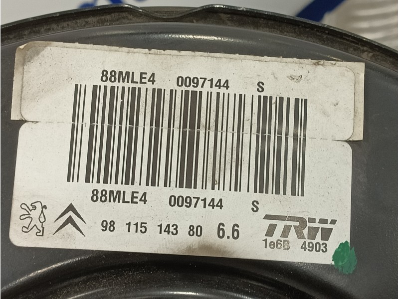 Recambio de servofreno para citroën c-elysée 1.6 hdi fap referencia OEM IAM 9811514380  