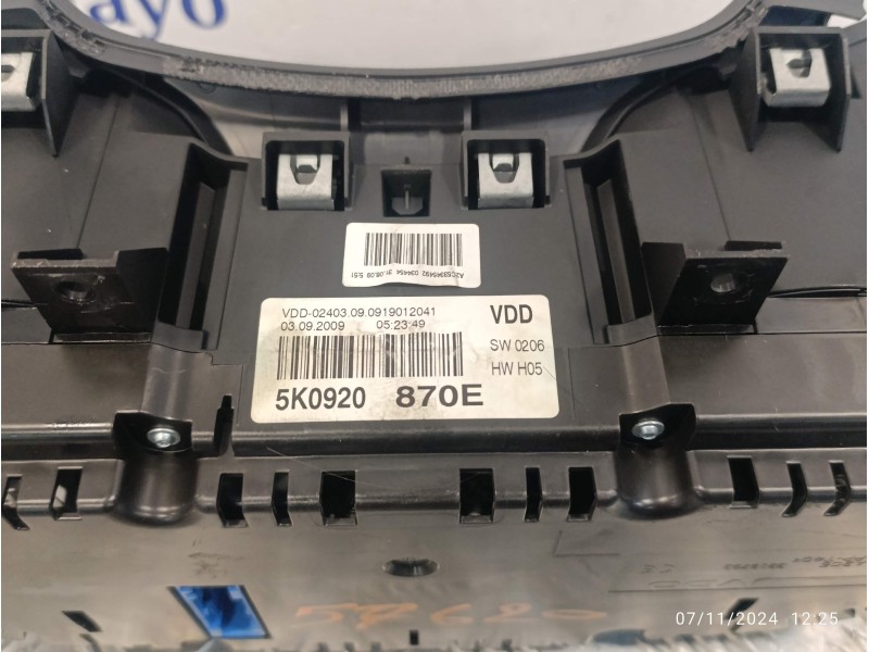 Recambio de cuadro instrumentos para volkswagen golf vi (5k1) 1.6 tdi dpf referencia OEM IAM 5K0920870E  A2C53345492