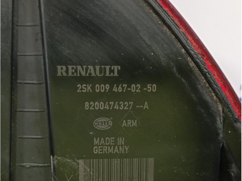 Recambio de piloto trasero derecho para renault scenic ii 1.9 dci referencia OEM IAM 8200474327A  2SK0094670250