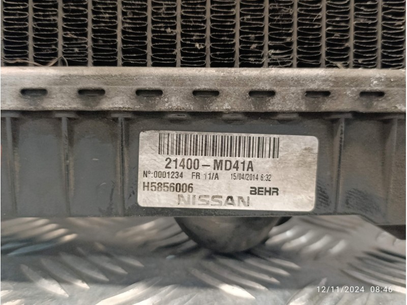 Recambio de radiador agua para nissan nt400 cabstar (01/20214) referencia OEM IAM   