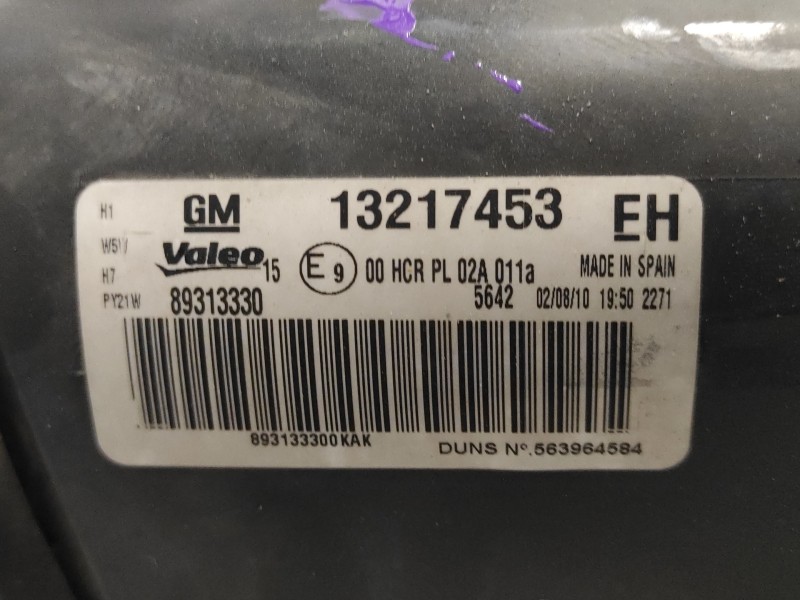 Recambio de faro izquierdo para opel corsa d referencia OEM IAM 13217453  
