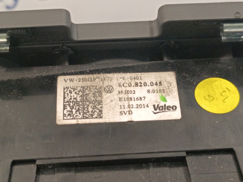 Recambio de mando climatizador para volkswagen polo (6c1) 1.0 referencia OEM IAM 6C0820045  E1081687