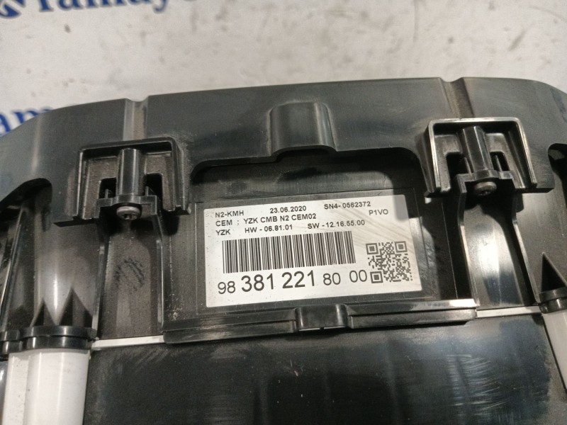 Recambio de cuadro instrumentos para opel combo furgoneta/monovolumen (k9) 1.5 d referencia OEM IAM 9838122180  