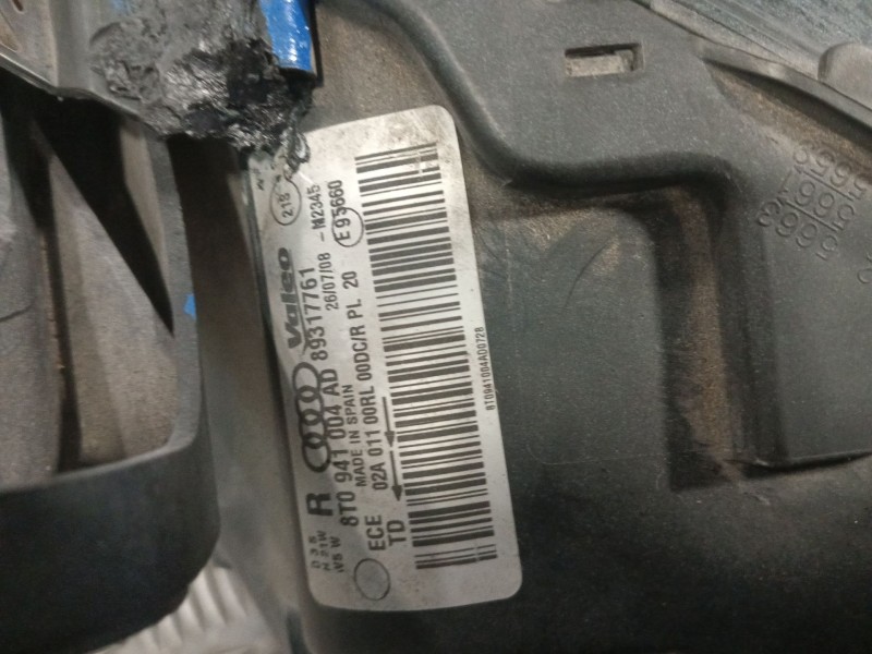 Recambio de faro derecho para audi a5 (8t3) 3.2 fsi quattro referencia OEM IAM 8T0941004AD  89317761