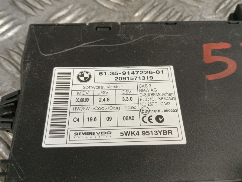 Recambio de modulo electronico para bmw serie 1 berlina (e81/e87) 2.0 cat referencia OEM IAM 5WK49513YBR  6135914722601
