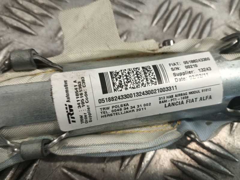 Recambio de airbag lateral izquierdo para fiat 500 (312) 500 referencia OEM IAM 05188243300  34110541A
