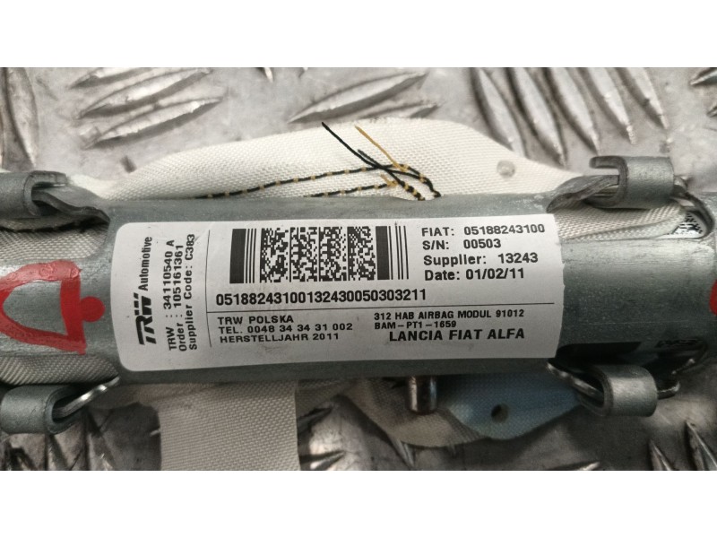 Recambio de airbag lateral derecho para fiat 500 (312) 500 referencia OEM IAM 05188243100  34110540A