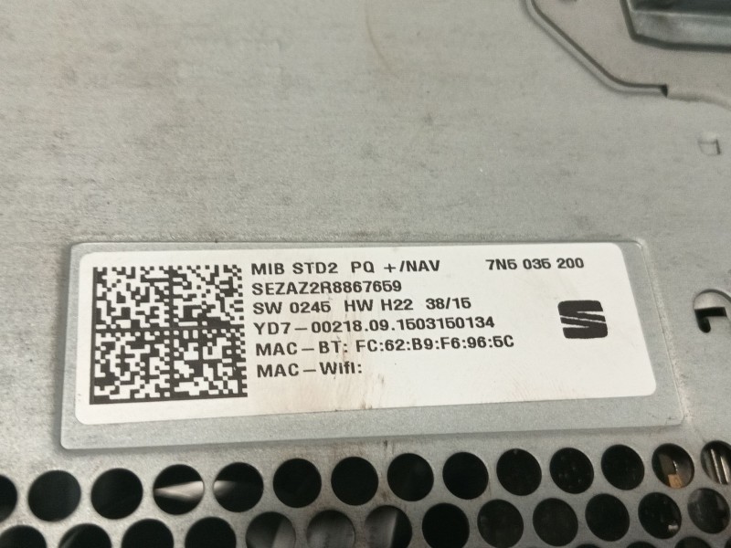 Recambio de sistema audio / radio cd para seat alhambra (710, 711) 2.0 tdi referencia OEM IAM 7N5035  