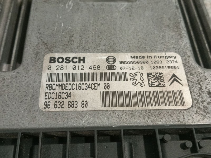 Recambio de centralita motor uce para citroën c2 (jm_) 1.1 referencia OEM IAM 0281012468 9663268380 9653958980