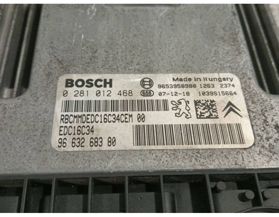 Recambio de centralita motor uce para citroën c2 (jm_) 1.1 referencia OEM IAM 0281012468 9663268380 9653958980