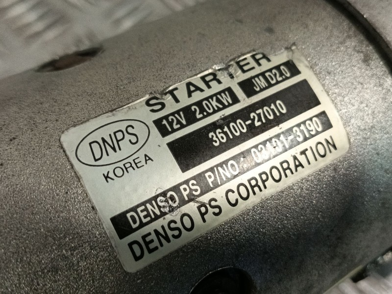 Recambio de motor arranque para kia sportage referencia OEM IAM 3610027010  