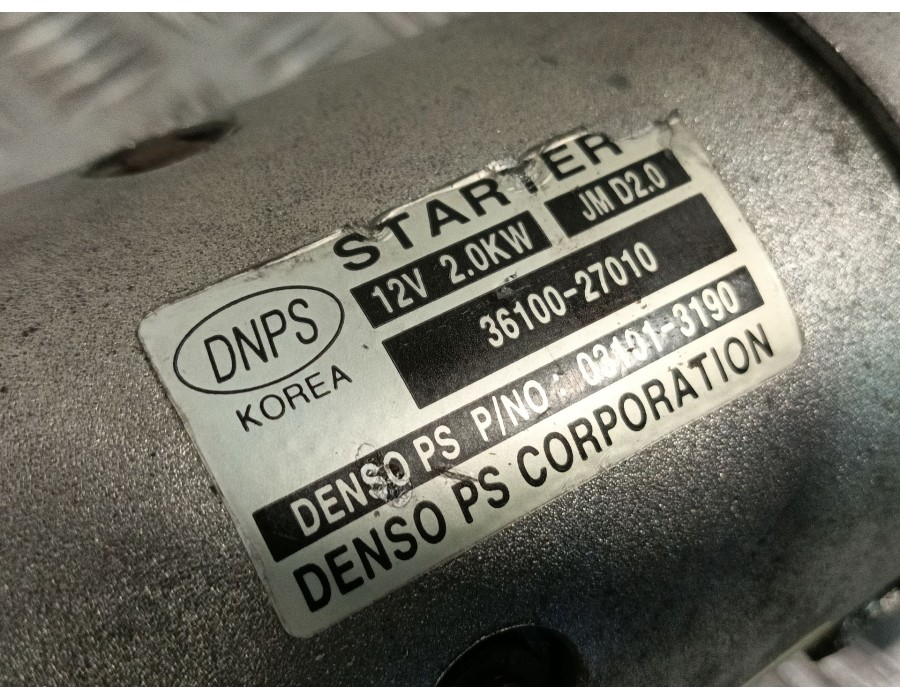 Recambio de motor arranque para kia sportage referencia OEM IAM 3610027010  