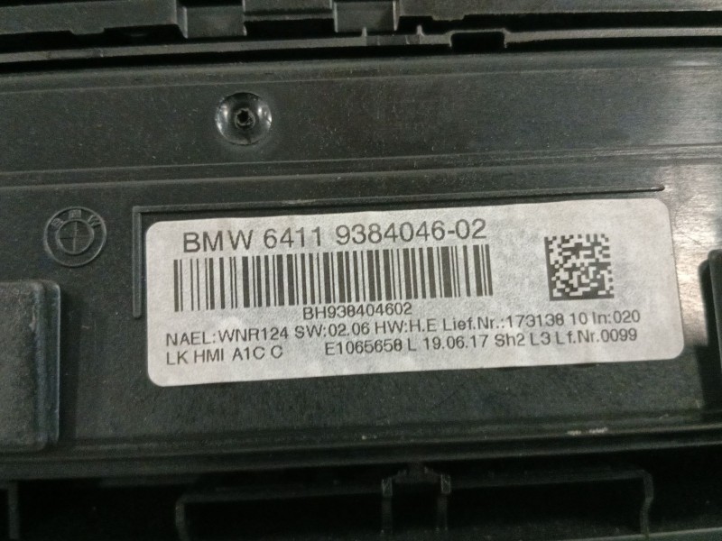 Recambio de mando climatizador para bmw 1 (f21) 118 d referencia OEM IAM 6131681418701 6411938404602 BH938404602