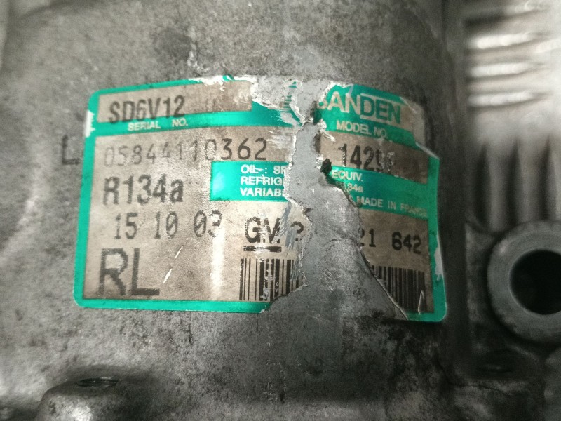 Recambio de compresor aire acondicionado para opel combo tour 1.7 dti 16v referencia OEM IAM SD6V121429  
