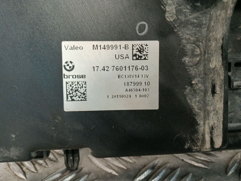 Recambio de electroventilador para bmw x3 (f25) xdrive 20 d referencia OEM IAM 1742760117603 M149991B 18799910