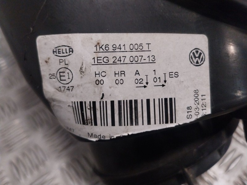 Recambio de faro izquierdo para volkswagen golf v (1k1) 1.6 fsi referencia OEM IAM 1K6941005T 1EG24700713 