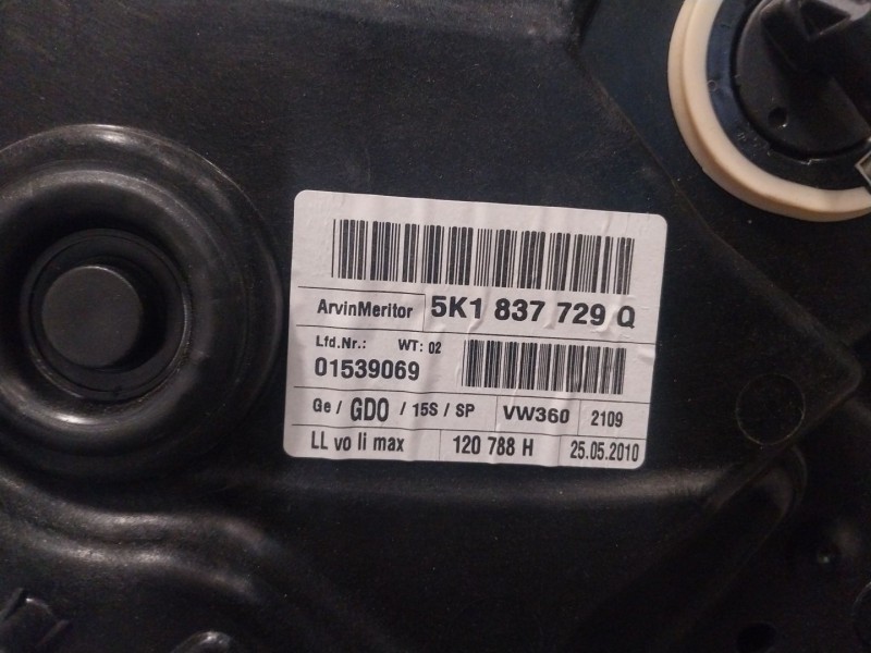 Recambio de elevalunas delantero izquierdo para volkswagen golf vi (5k1) 2.0 gti referencia OEM IAM 5K1837729Q 5K0837755 