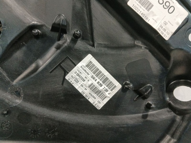 Recambio de elevalunas trasero derecho para volkswagen golf vi (5k1) 2.0 gti referencia OEM IAM 5K4839730J 5K4839756 