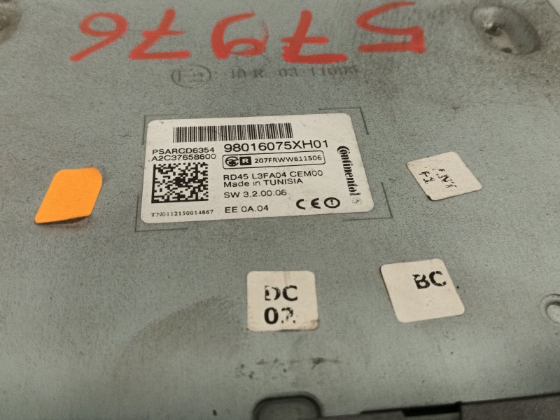 Recambio de sistema audio / radio cd para peugeot 306 berlina 3/4/5 puertas (s2) referencia OEM IAM 98016075XH01  