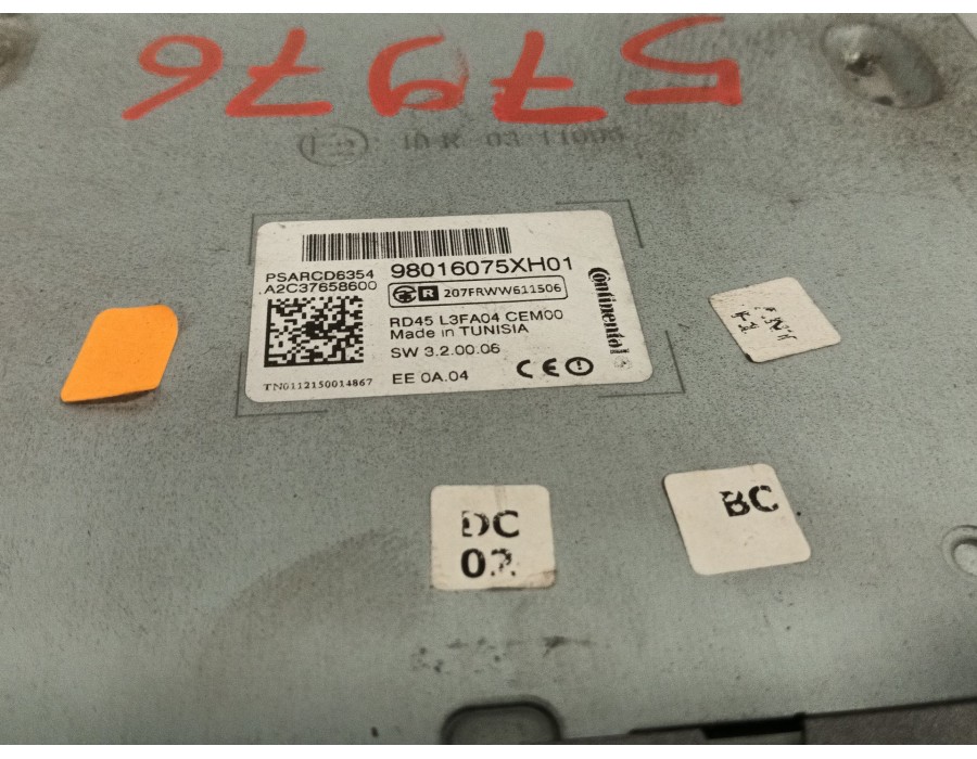 Recambio de sistema audio / radio cd para peugeot 306 berlina 3/4/5 puertas (s2) referencia OEM IAM 98016075XH01  