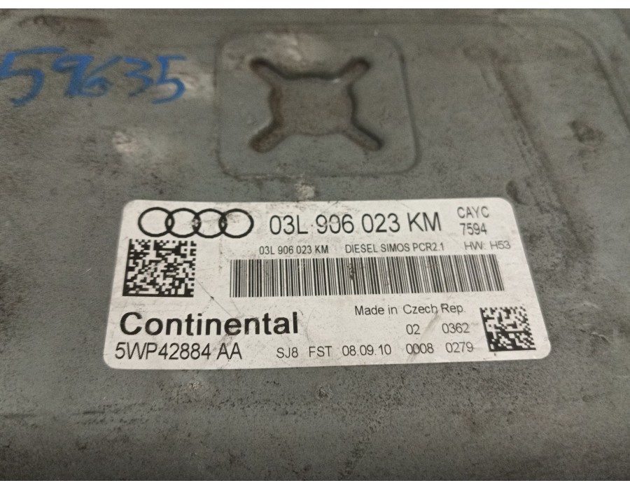 Recambio de centralita motor uce para audi a1 (8x1, 8xk) 1.6 tdi referencia OEM IAM 03L906023KM 5WP42884AA 